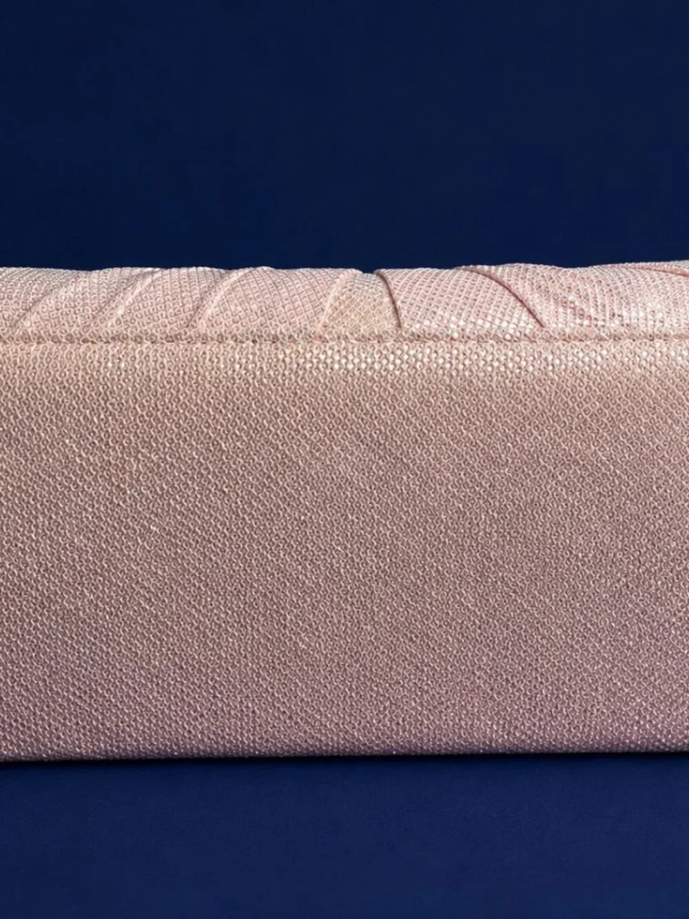 Harvé Benard Blush Pink Evening Clutch Purse NWT | Satin Pleated Knot Front Form